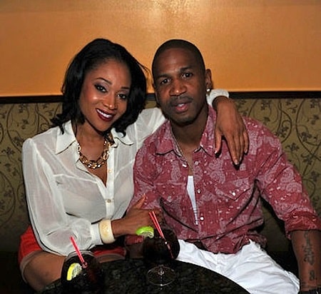 A picture of Stevie J and his ex-girlfriend-baby mamma Mimi Faust.